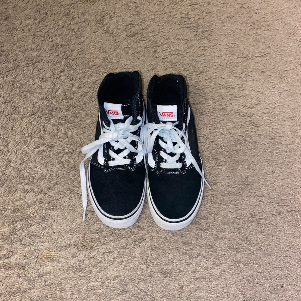 Vans High-Top Sneakers - Black with White Accents